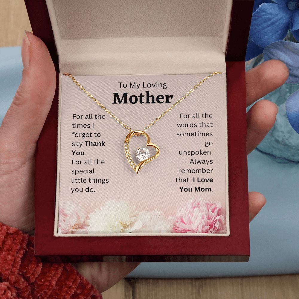 To My Loving Mother - For All The Tomes - Forever Love Necklace