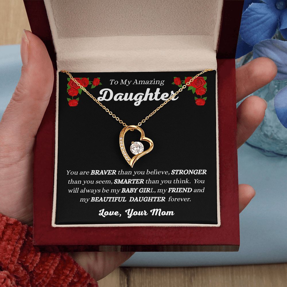 Mom - To My Amazing Daughter - My Beautiful Daughter - Forever Love Necklace