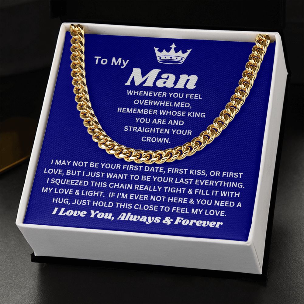 To My Man - Feel My Love - Cuban Link Chain