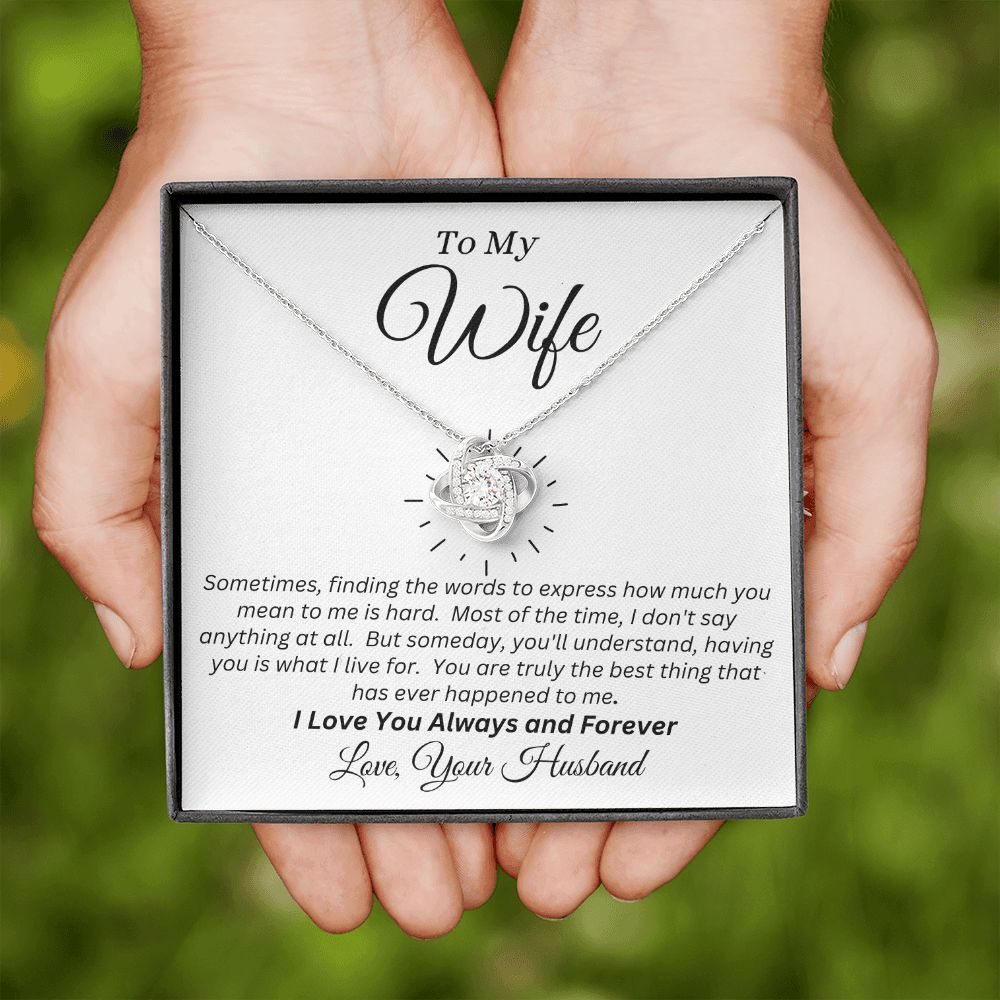 Husband - To My Wife - Truly The Best - Love Knot Necklace