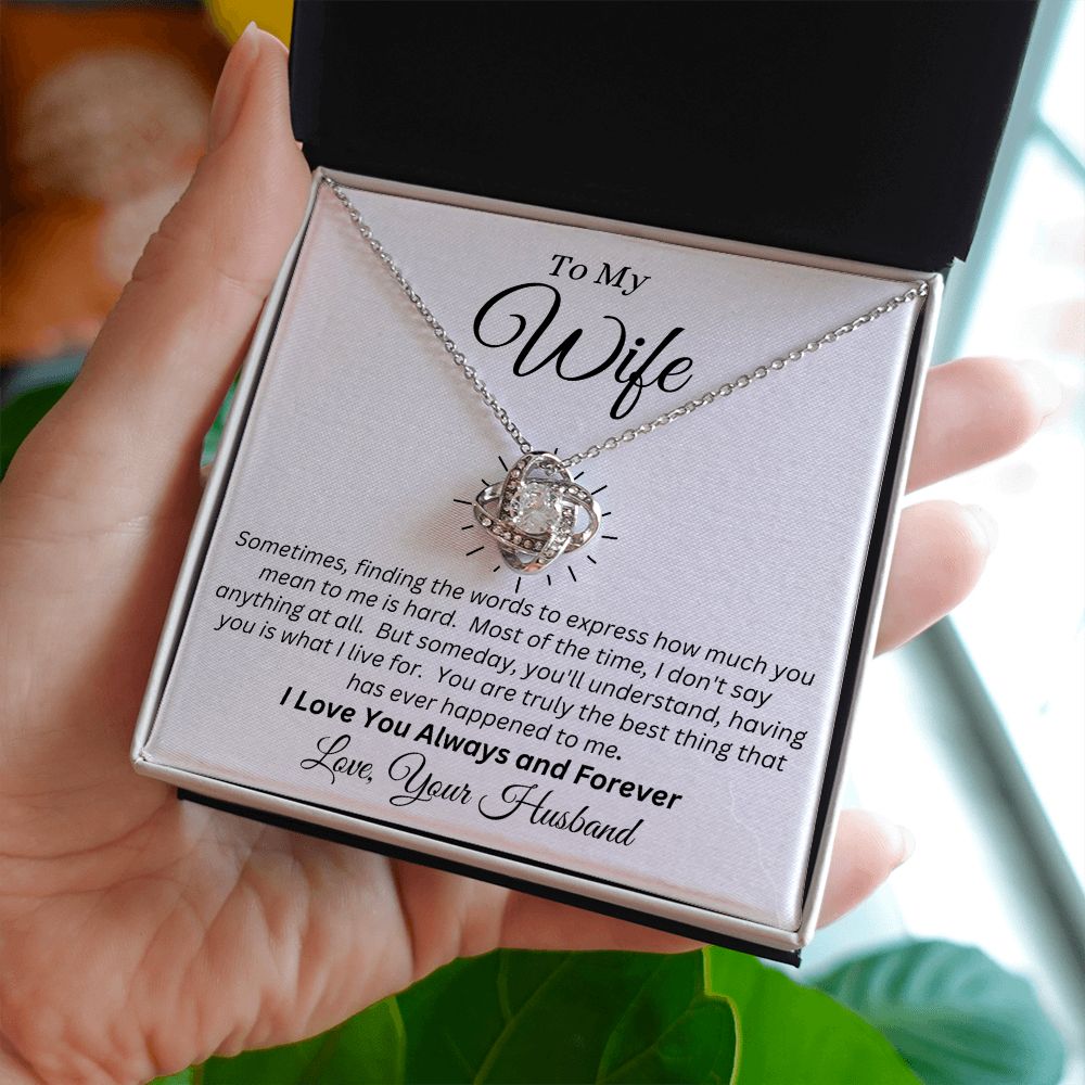 Husband - To My Wife - Truly The Best - Love Knot Necklace