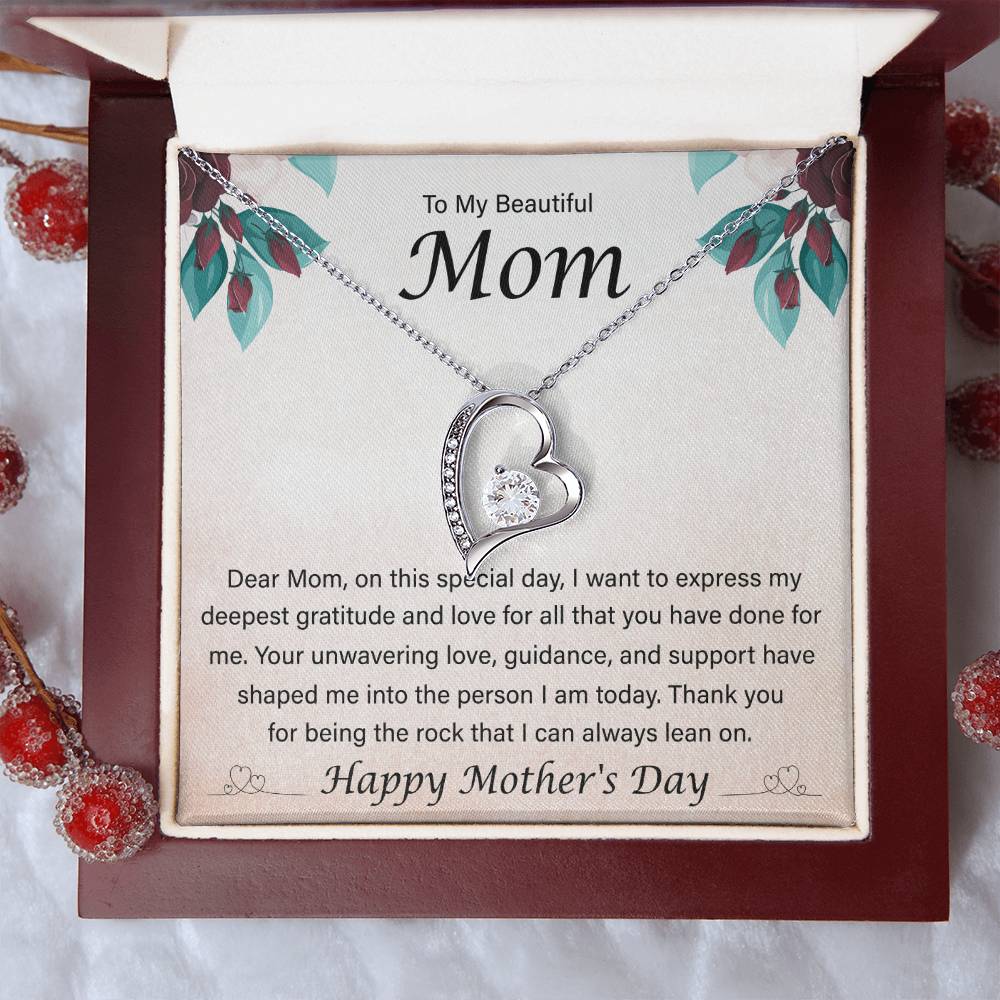 Happy Mother's Day - Dear Mom, On This Special Day - Forever Love Necklace - Gift for Mom - Mother's Day Gift