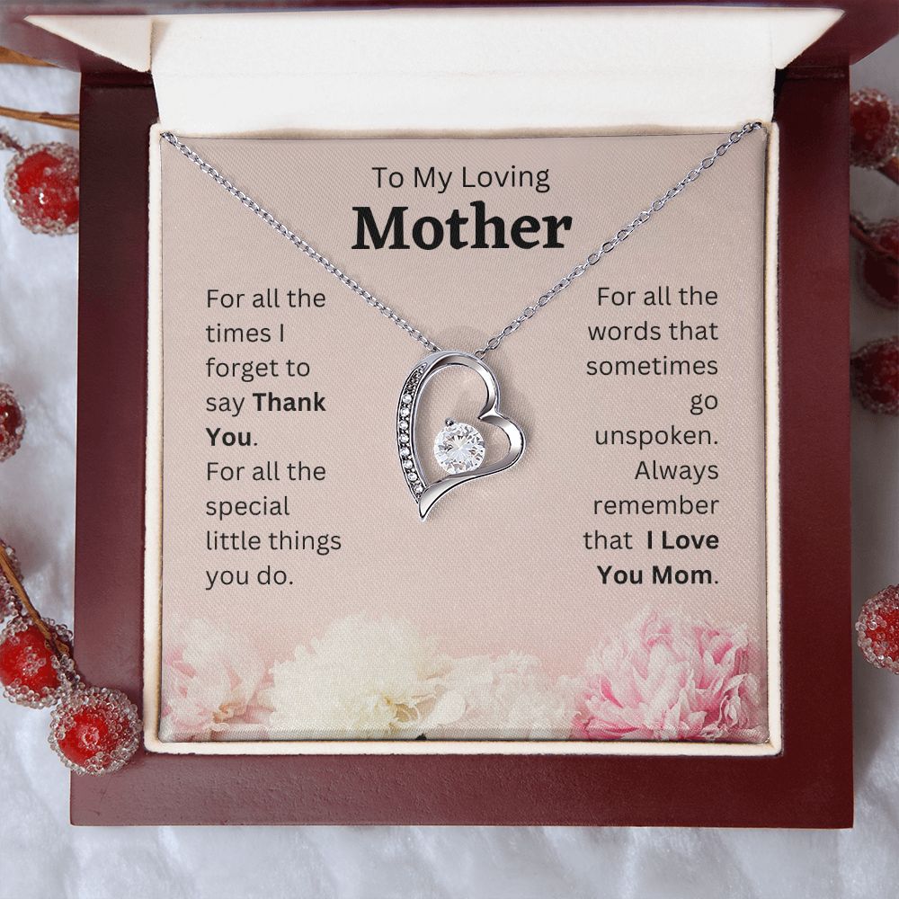 To My Loving Mother - For All The Tomes - Forever Love Necklace