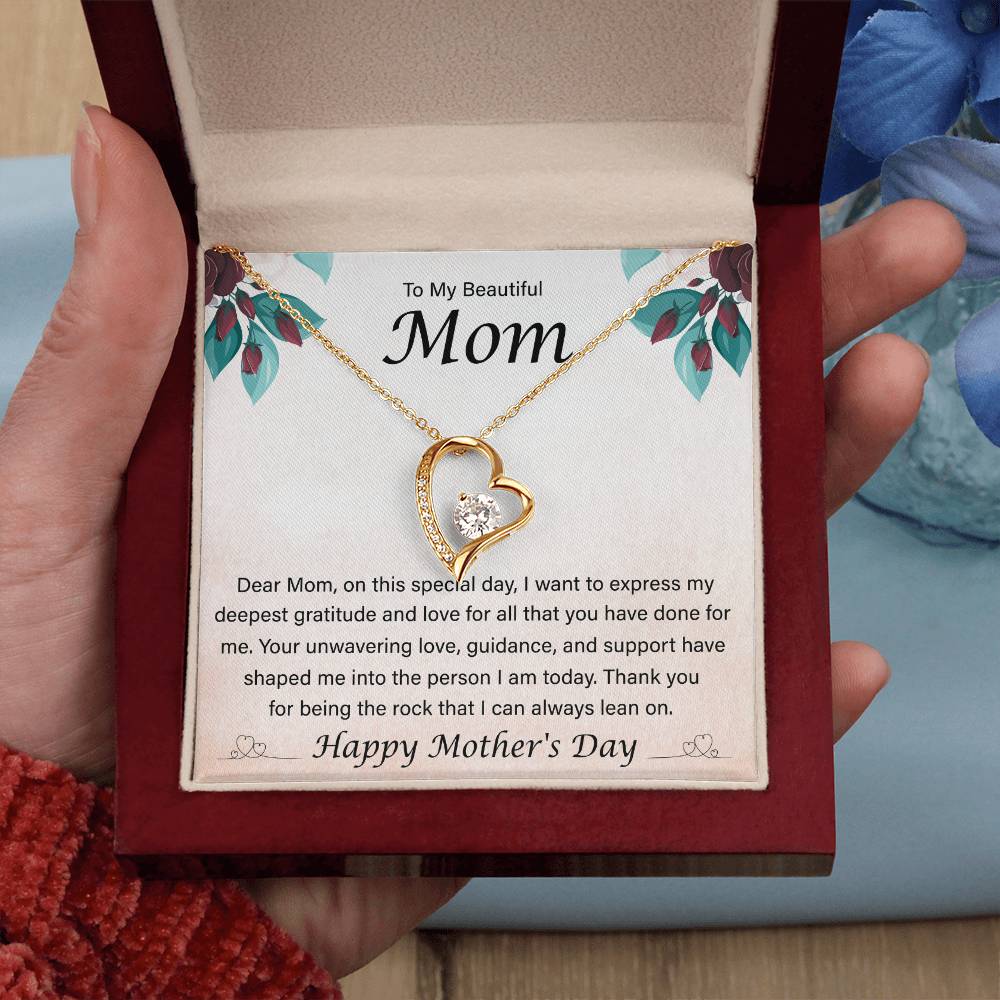 Happy Mother's Day - Dear Mom, On This Special Day - Forever Love Necklace - Gift for Mom - Mother's Day Gift