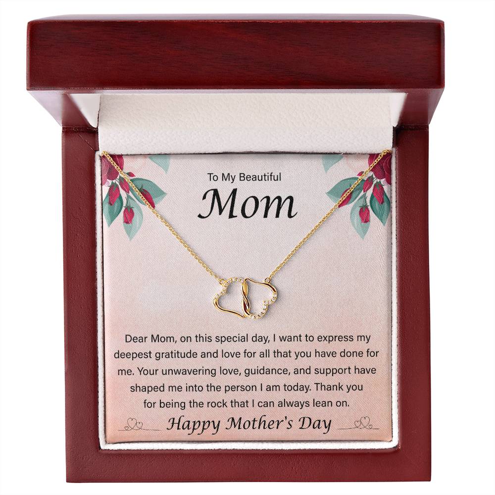 Happy Mother's Day - Dear Mom, On This Special Day - Everlasting Love Necklace - Gift for Mom - Mother's Day Gift