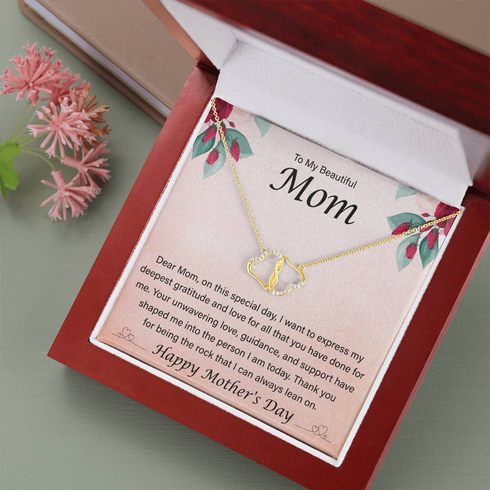 Happy Mother's Day - Dear Mom, On This Special Day - Everlasting Love Necklace - Gift for Mom - Mother's Day Gift