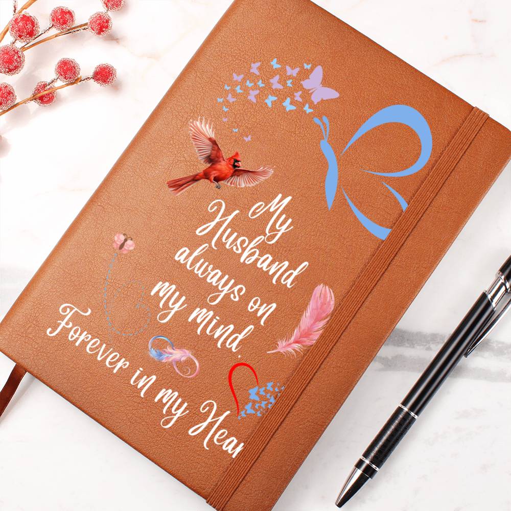 My Husband Always On My Mind - Graphic Journal - Remembrance/Memorial Gift - Loss of a Husband Gift - Sympathy Gift