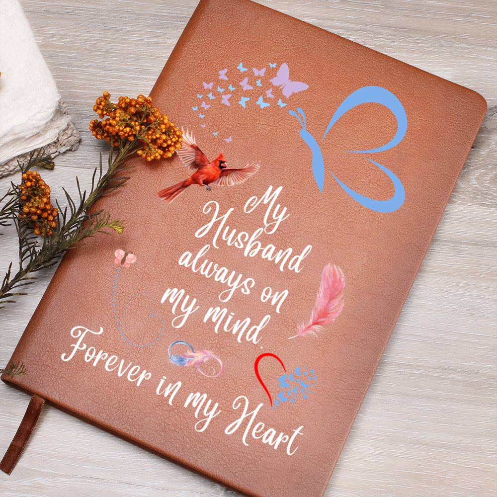 My Husband Always On My Mind - Graphic Journal - Remembrance/Memorial Gift - Loss of a Husband Gift - Sympathy Gift