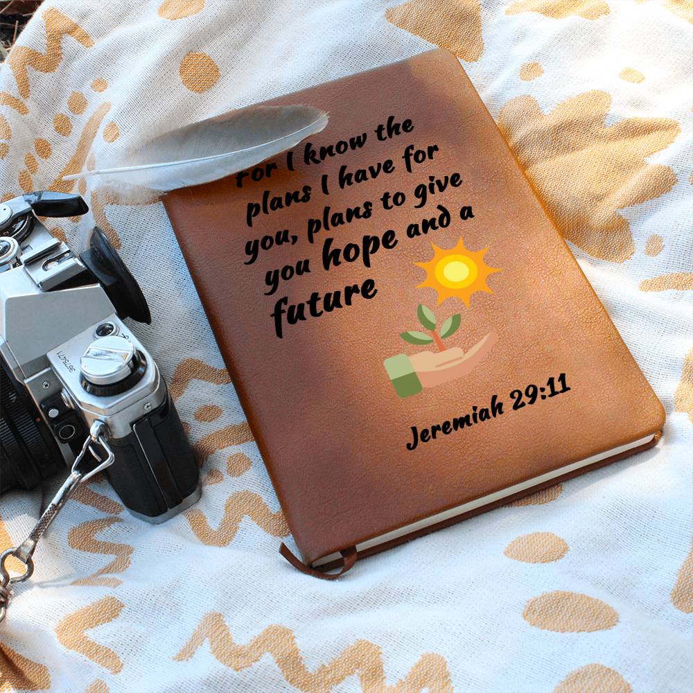 For I know the plans I have for you...  - Jeremiah 29:11 -  Gratitude Journal -- Scripture Gift - Religious Gift - Strength - Encouragement - Survivor - Inspirational Gift For Family & Friends Gift - Grad Gift - Birthday Gift