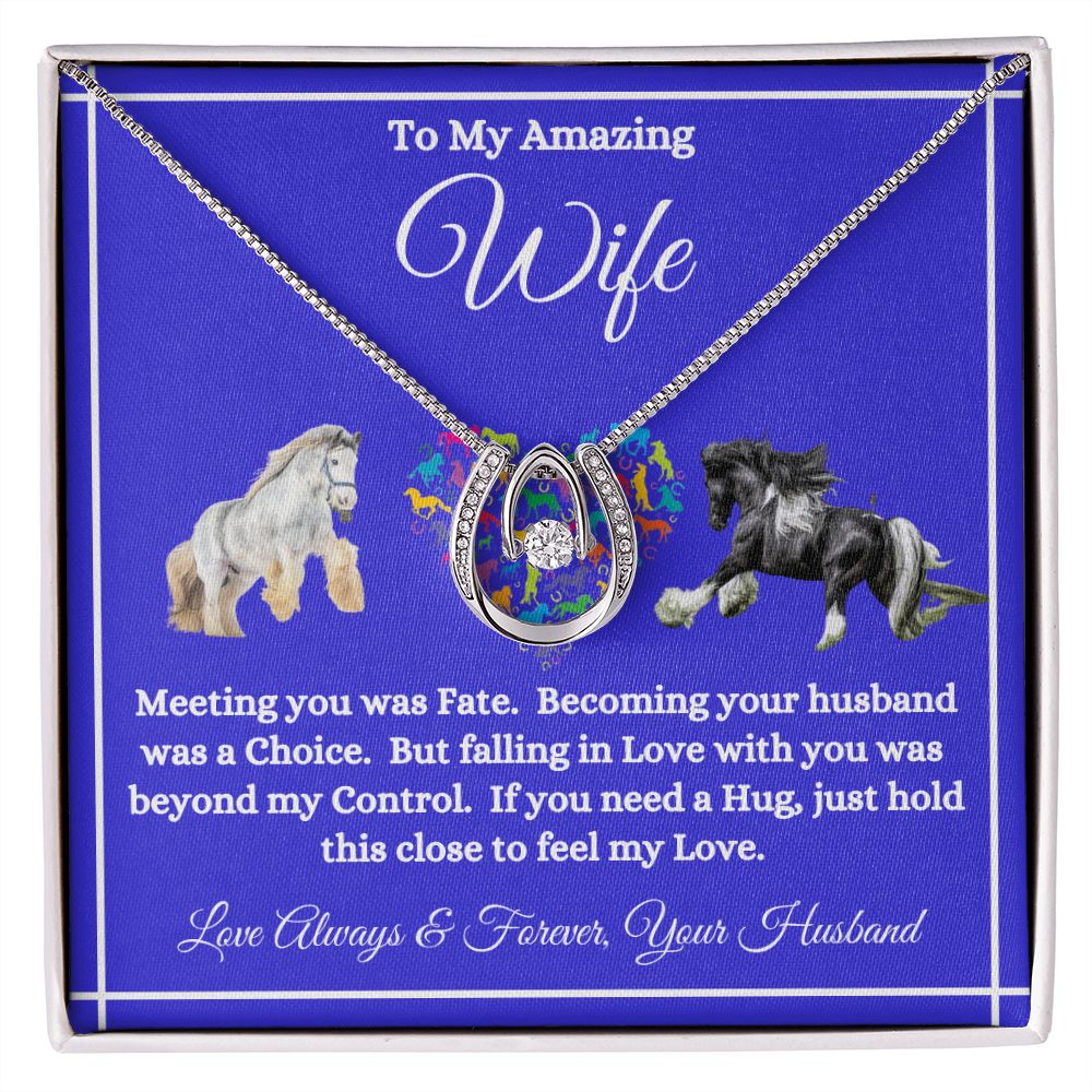 Husband - To My Amazing Wife - Meeting You Was Fate - Lucky In Love Necklace