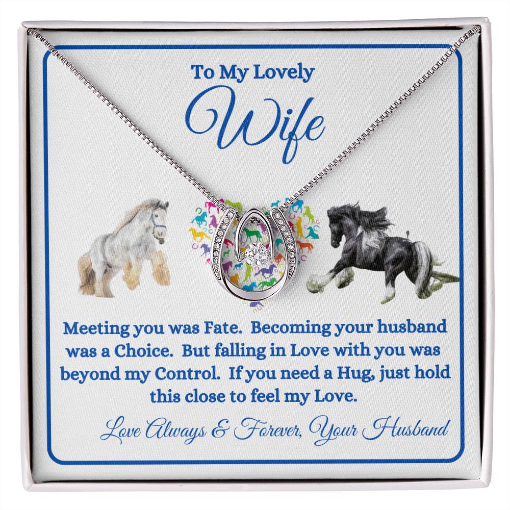 Husband - To My Lovely Wife - Meeting You Was Fate - Lucky In Love Necklace