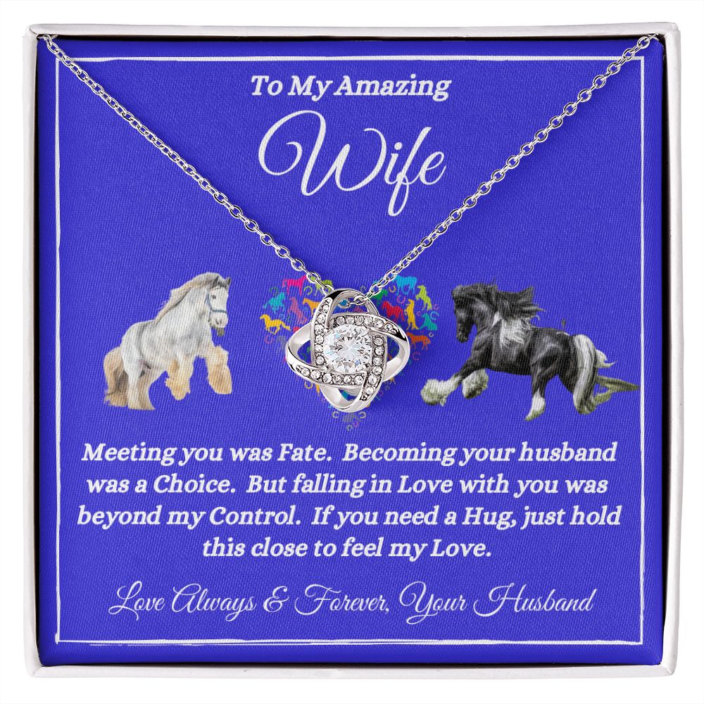 Husband - To My Amazing Wife - Feel My Love - Love Knot Necklace