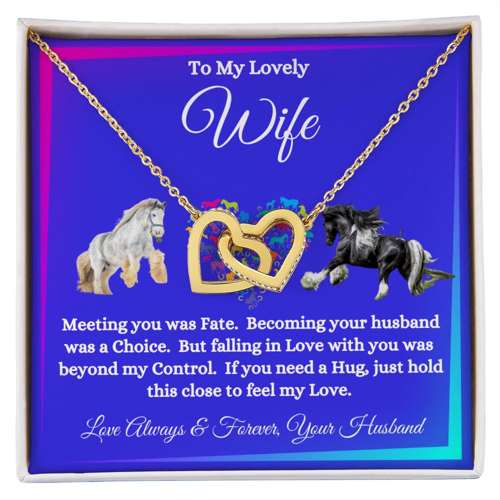 Husband - To My Lovely Wife - Feel My Love - Interlocking Hearts Necklace