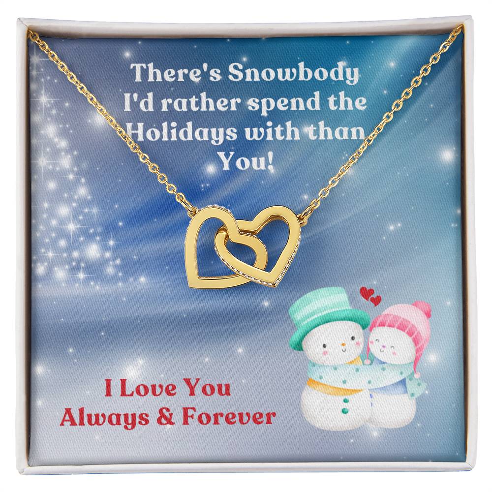 Holidays - There's Snowbody - Interlocking Hearts Necklace - Gift for Her 💝