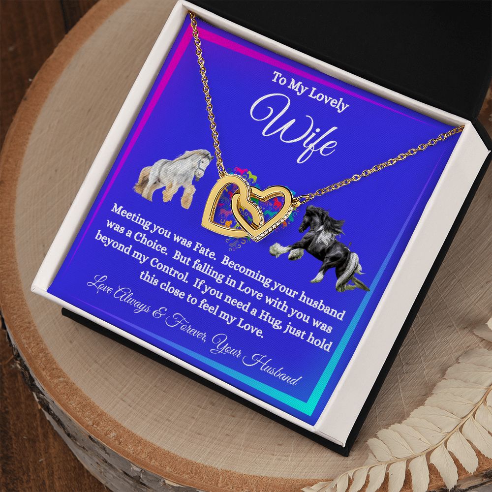 Husband - To My Lovely Wife - Feel My Love - Interlocking Hearts Necklace