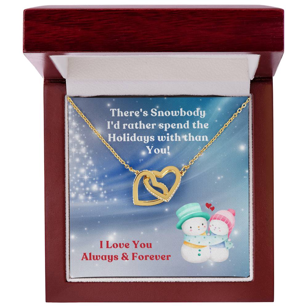 Holidays - There's Snowbody - Interlocking Hearts Necklace - Gift for Her 💝