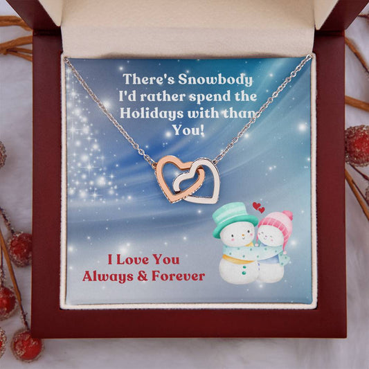 Holidays - There's Snowbody - Interlocking Hearts Necklace - Gift for Her 💝