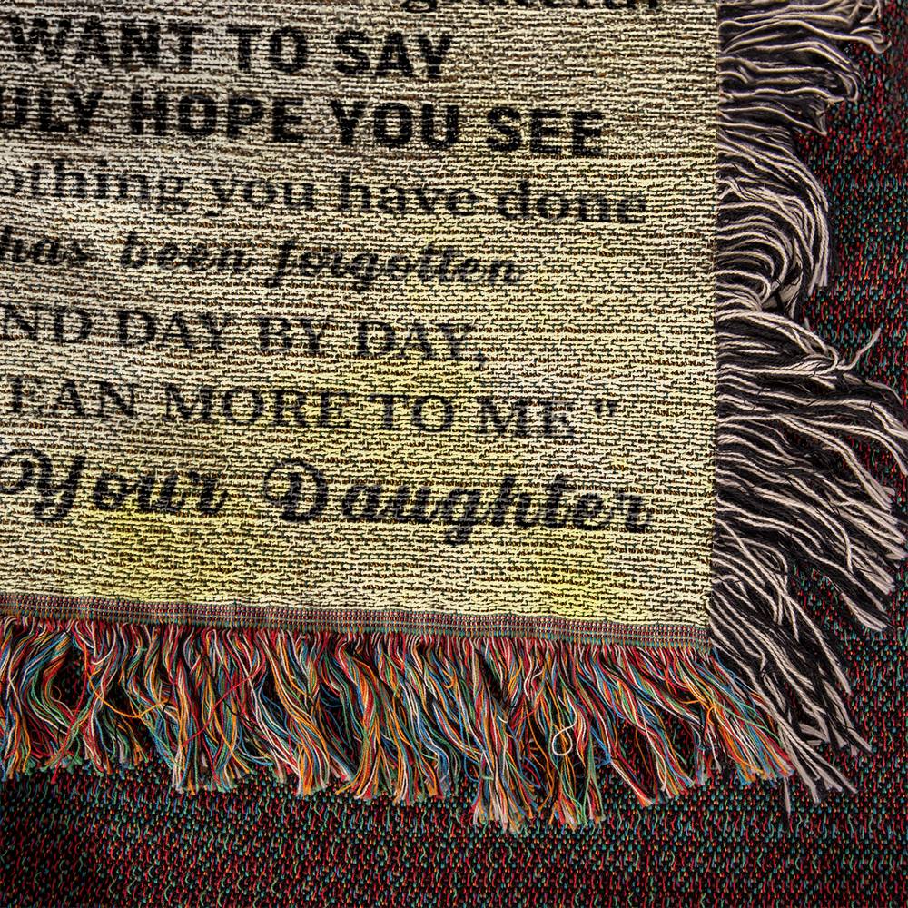 Mom For All The Times I Forgot To Thank You - Heirloom Woven Blanket - Gift for Mom - Mother's Day Gift - Keepsake Gift -Birthday Gift - Special Occasion Gift