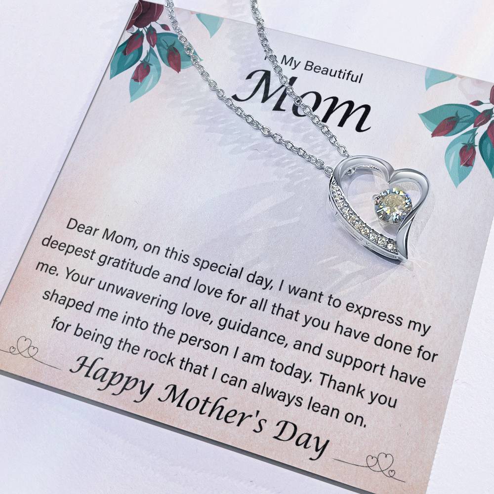 Happy Mother's Day - Dear Mom, On This Special Day - Forever Love Necklace - Gift for Mom - Mother's Day Gift