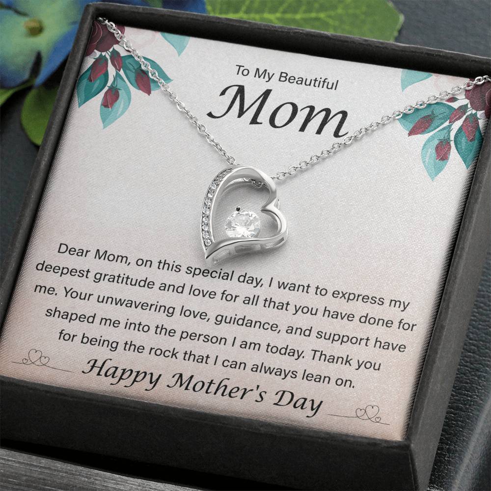 Happy Mother's Day - Dear Mom, On This Special Day - Forever Love Necklace - Gift for Mom - Mother's Day Gift