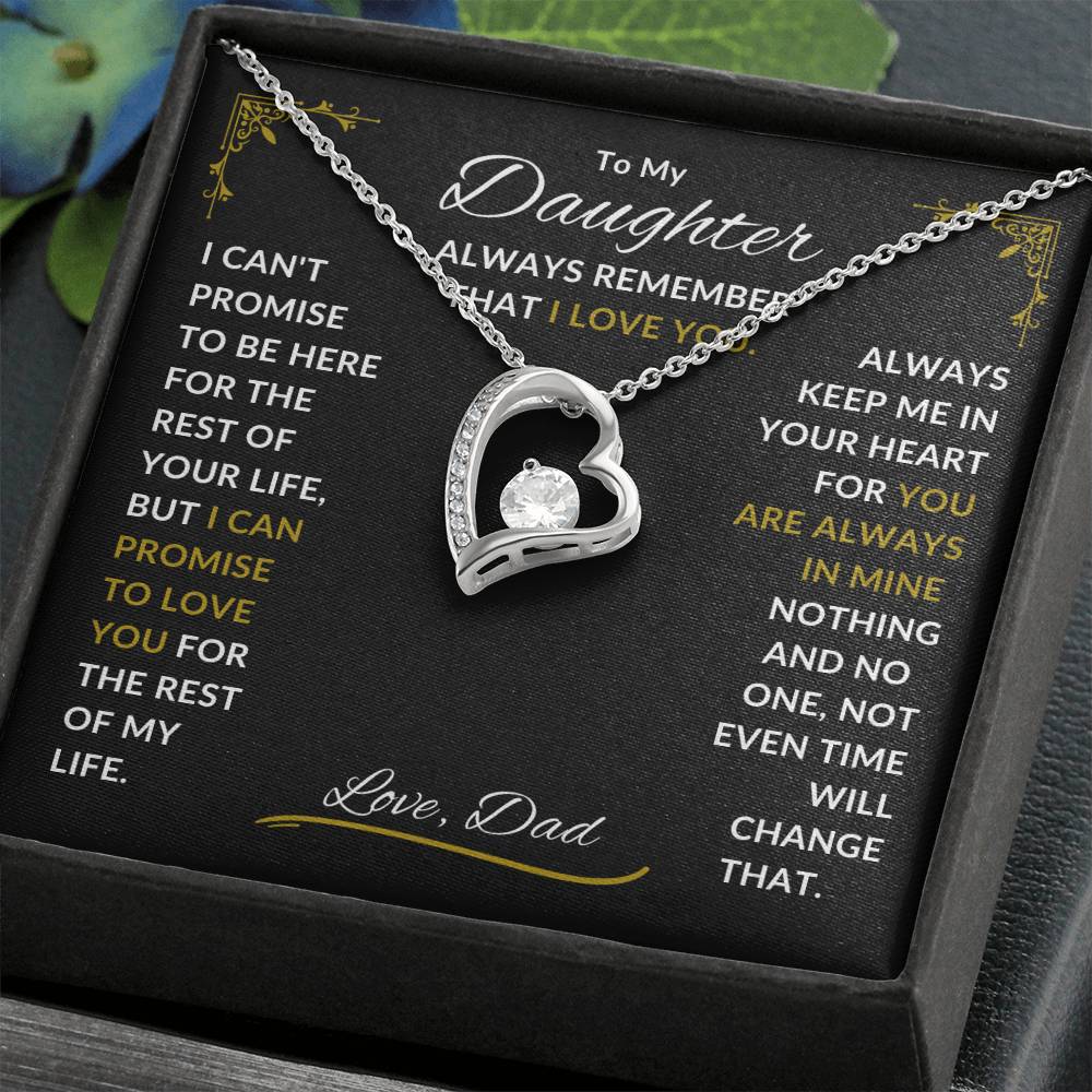 Dad - To My Daughter - Always Remember That I Love You - Forever Love Necklace - Daughter Gift - Birthday Gift - Christmas Gift