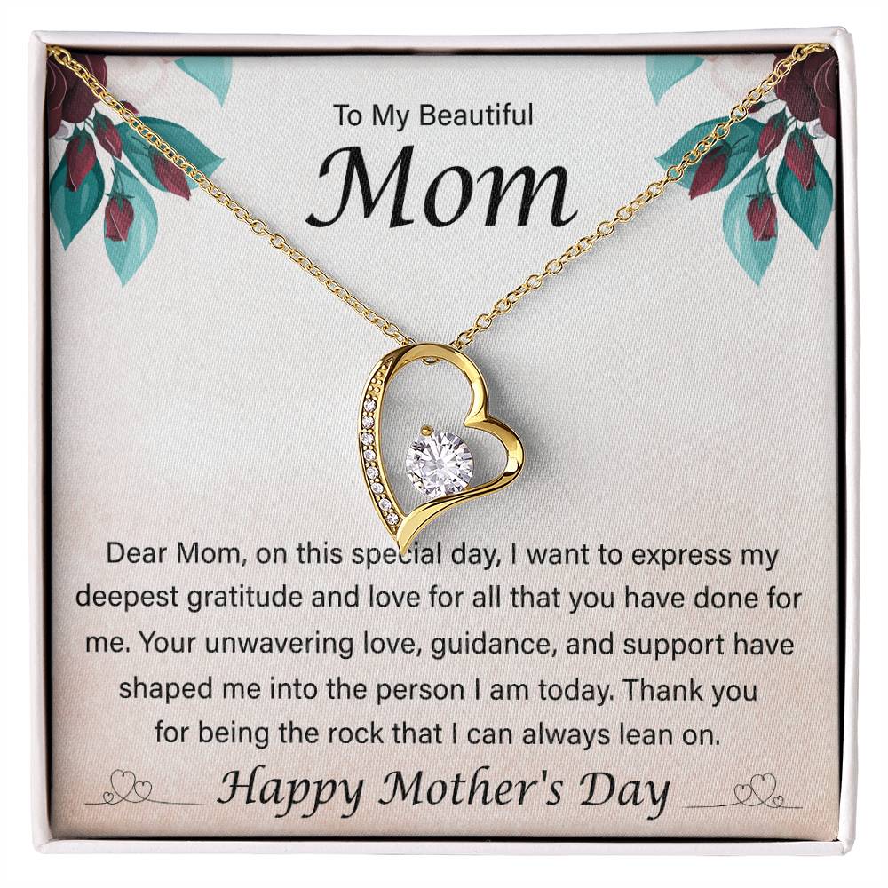 Happy Mother's Day - Dear Mom, On This Special Day - Forever Love Necklace - Gift for Mom - Mother's Day Gift