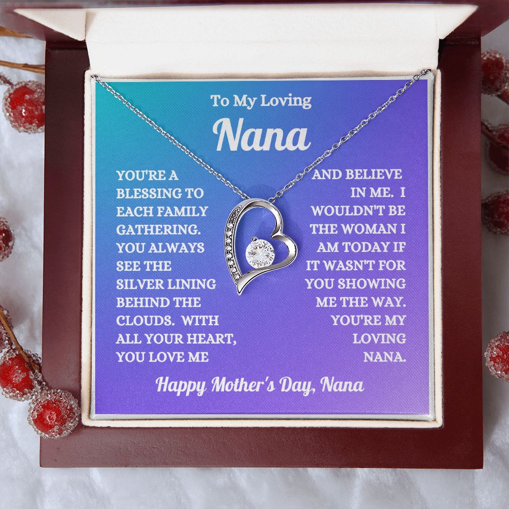 Granddaughter - To My Loving Nana - Happy Mother's Day - Forever Love Necklace - Nana Gift