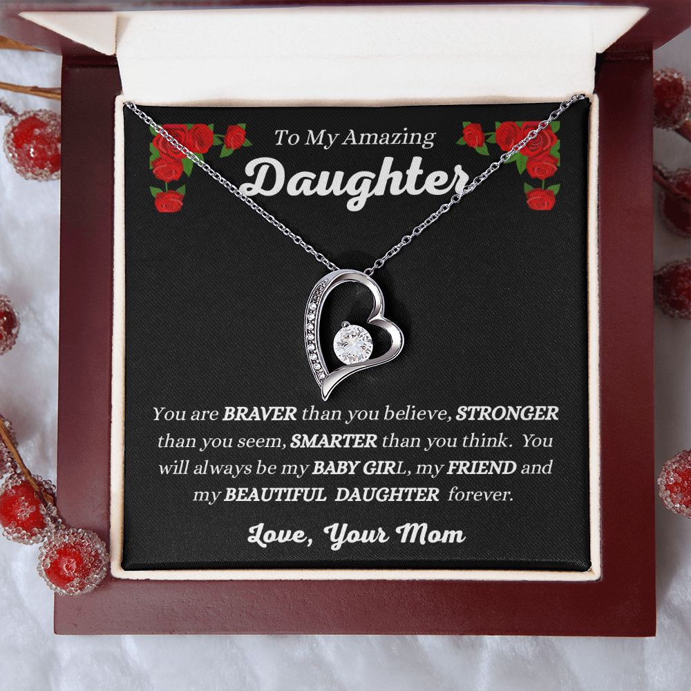 Mom - To My Amazing Daughter - My Beautiful Daughter - Forever Love Necklace
