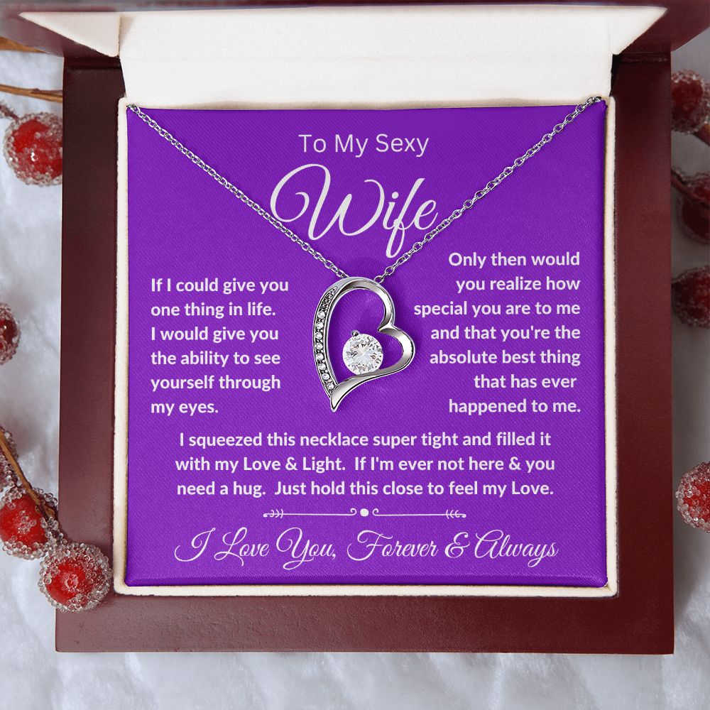 To My Sexy Wife - Feel My Love- Forever Love Necklace