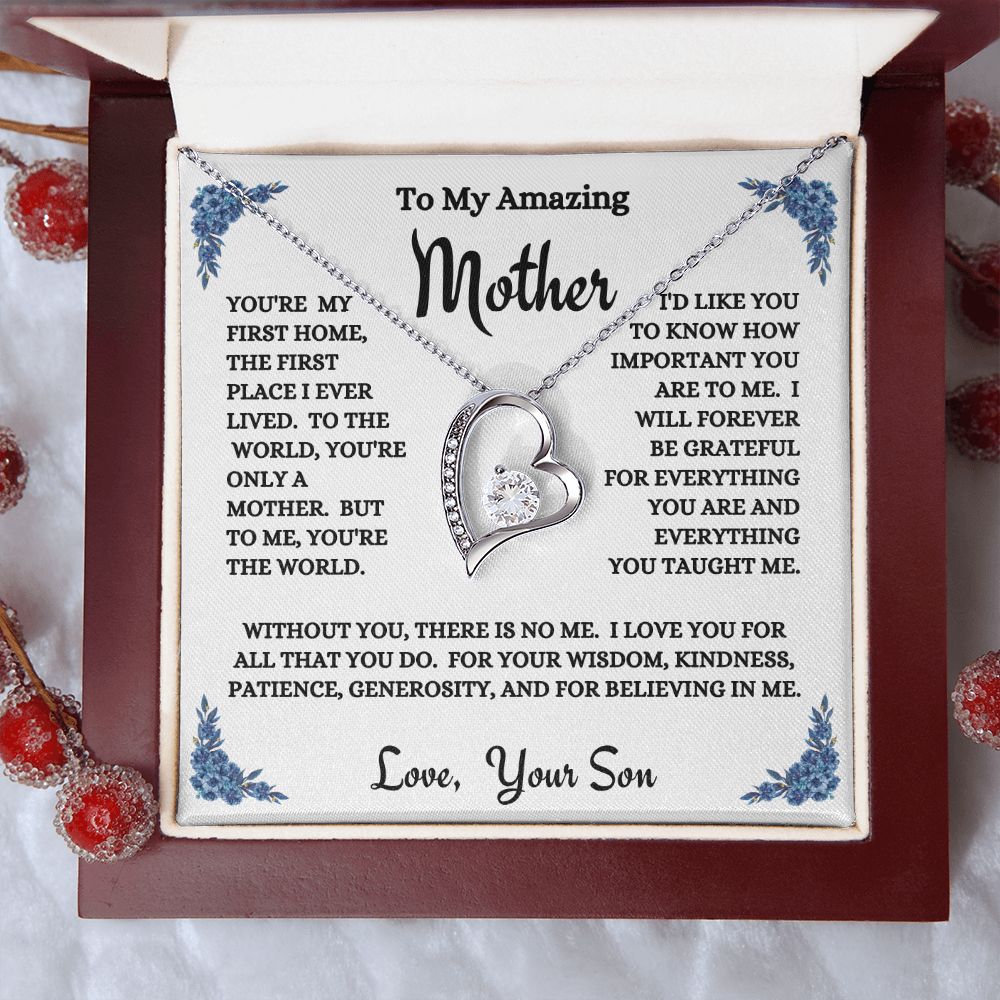 Son - To My Amazing Mother - You're My World - Forever Love Necklace