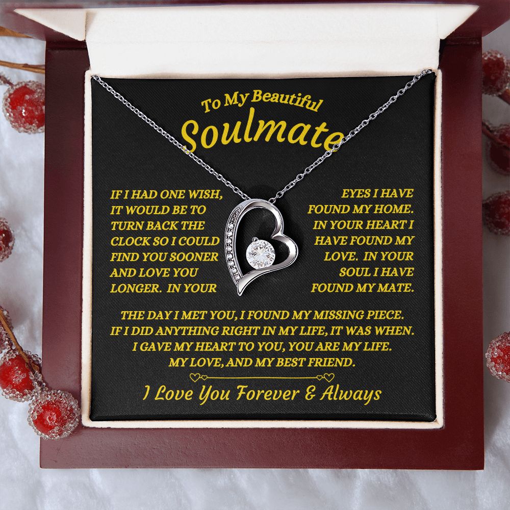 To My Beautiful Soulmate - The Day I Met You - Forever Love Necklace
