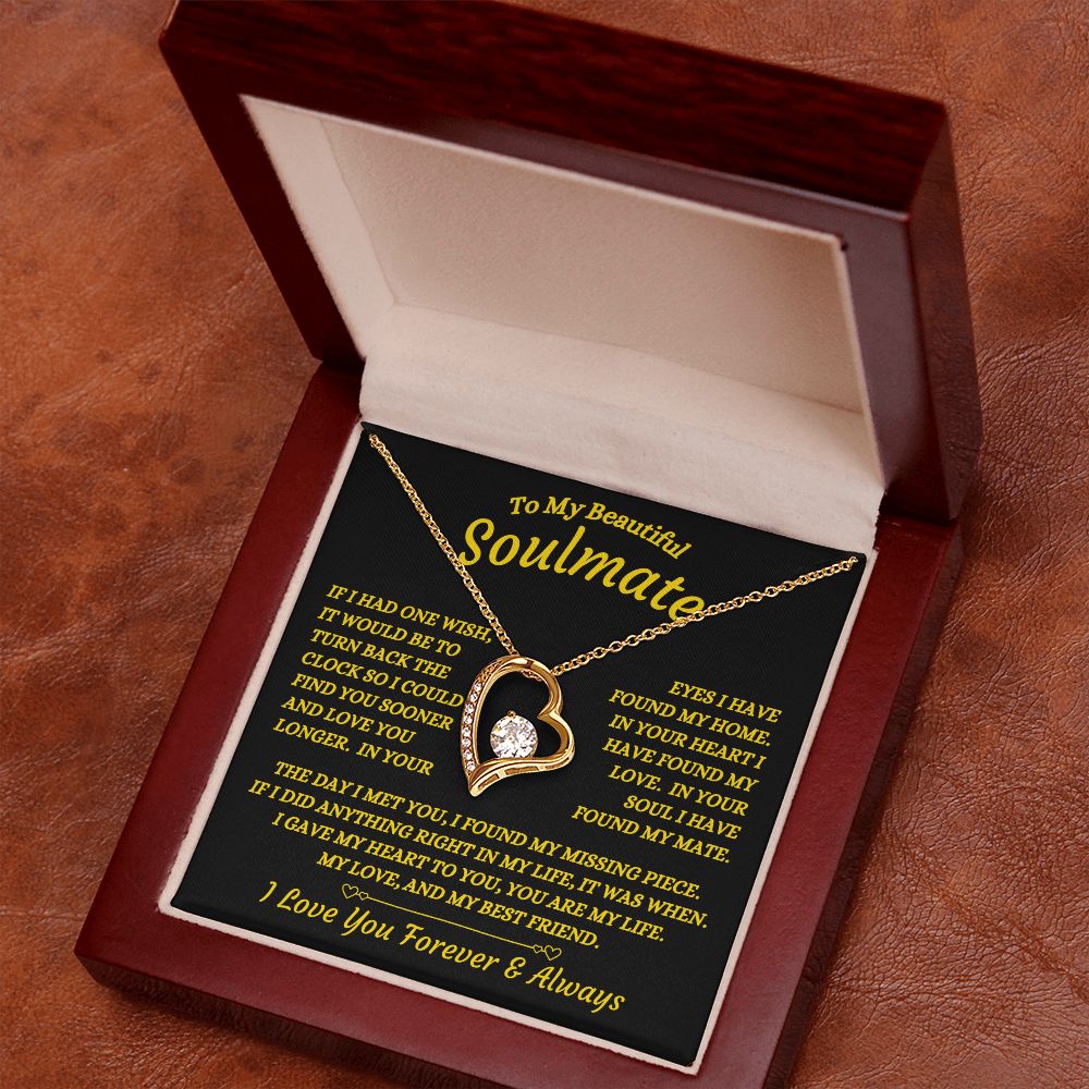 To My Beautiful Soulmate - The Day I Met You - Forever Love Necklace