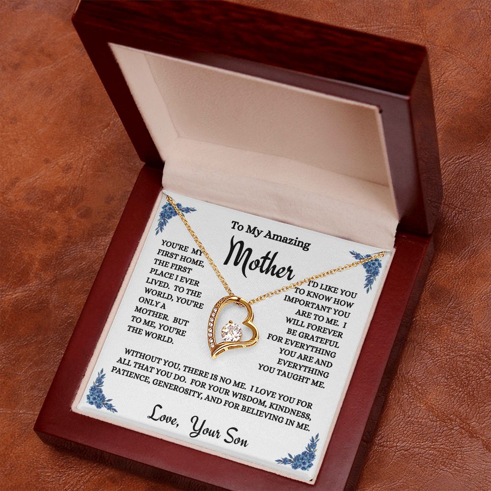 Son - To My Amazing Mother - You're My World - Forever Love Necklace