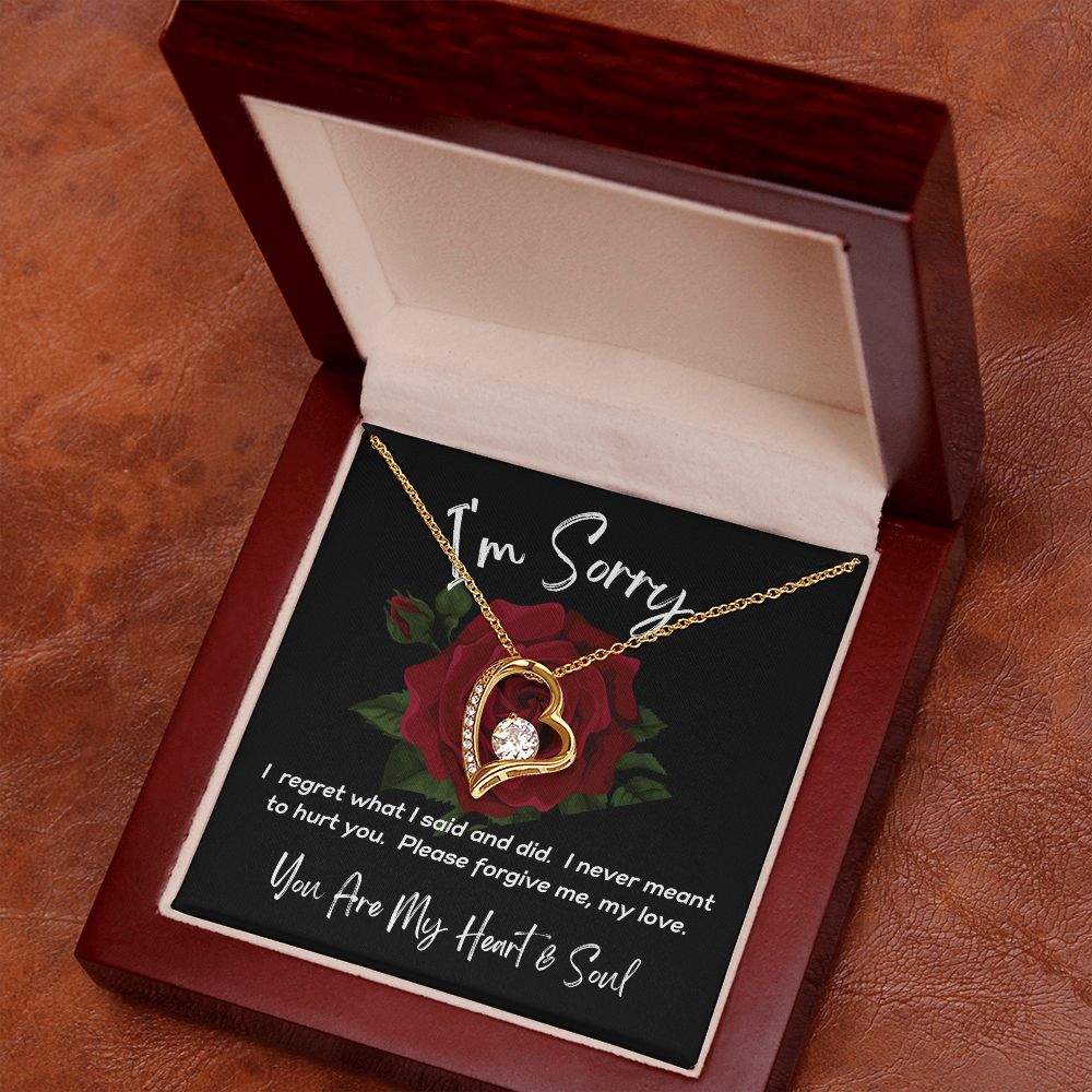 I'm Sorry - Please Forgive Me - Forever Love Necklace