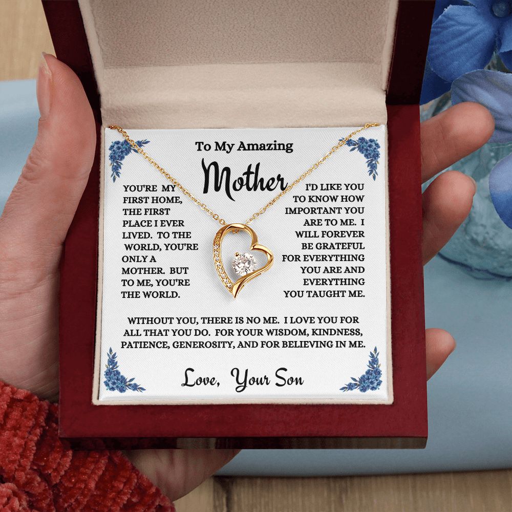Son - To My Amazing Mother - You're My World - Forever Love Necklace