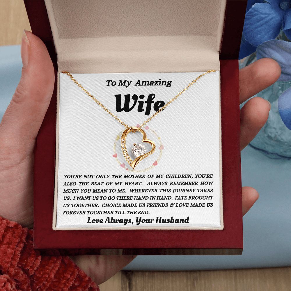 To My Amazing Wife - Beat Of My Heart - Forever Love Necklace