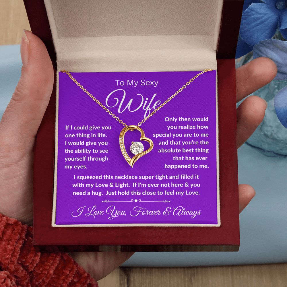 To My Sexy Wife - Feel My Love- Forever Love Necklace