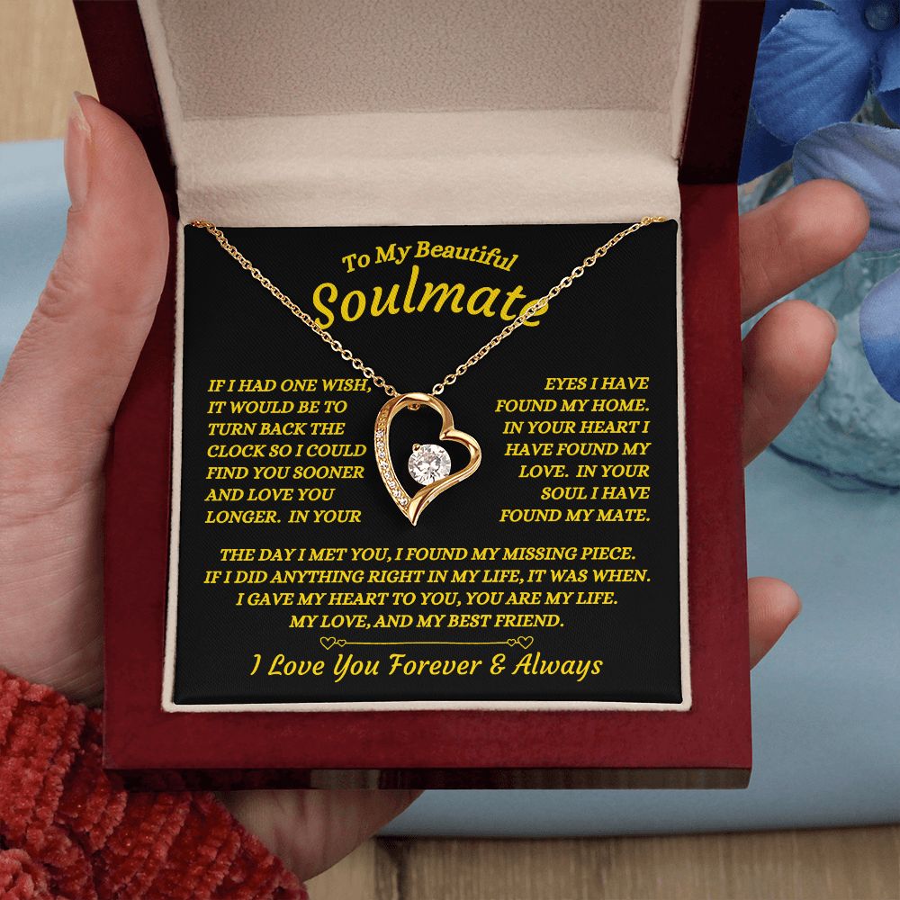 To My Beautiful Soulmate - The Day I Met You - Forever Love Necklace