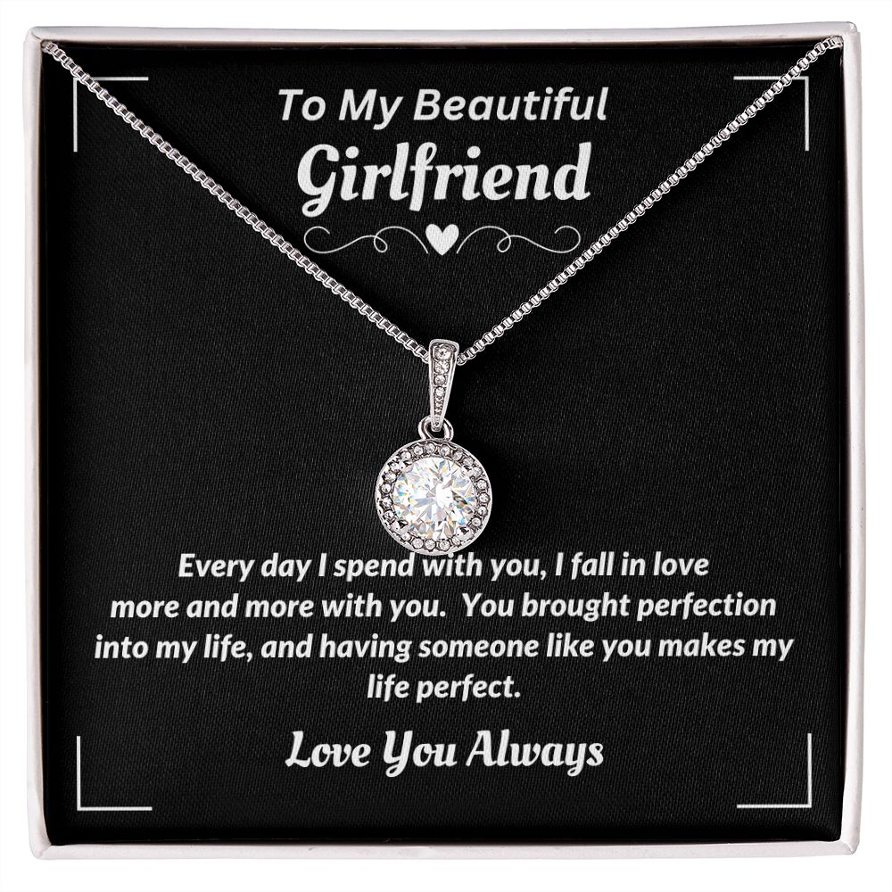 To My Beautiful Girlfriend - I Fall In Love More - Eternal Hope Necklace