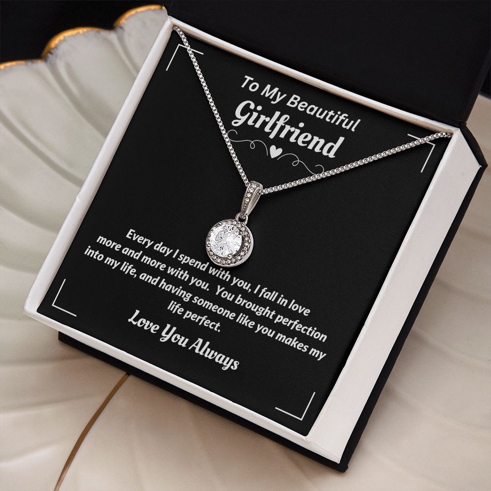 To My Beautiful Girlfriend - I Fall In Love More - Eternal Hope Necklace