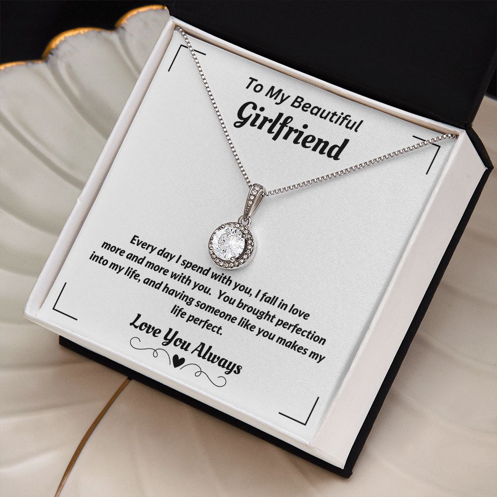 To My Beautiful Girlfriend - I Fall In Love More - Eternal Hope Necklace
