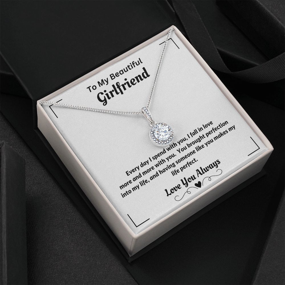 To My Beautiful Girlfriend - I Fall In Love More - Eternal Hope Necklace