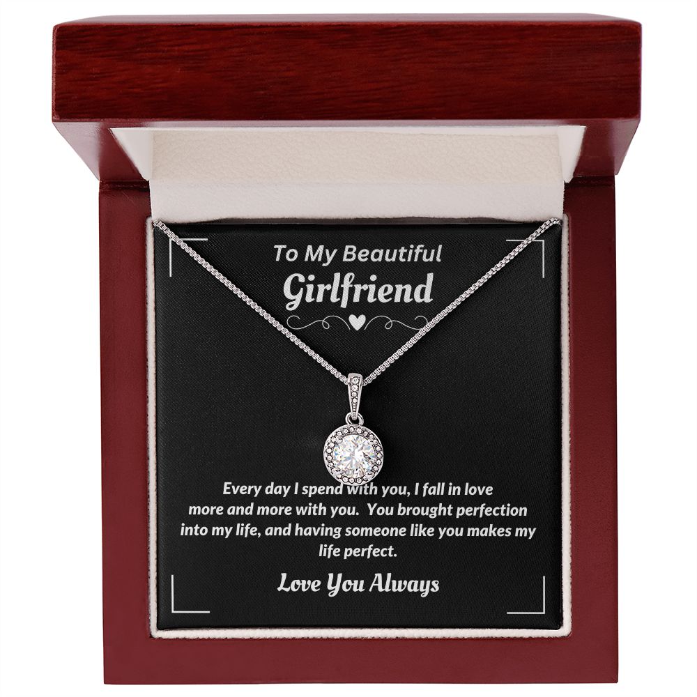 To My Beautiful Girlfriend - I Fall In Love More - Eternal Hope Necklace