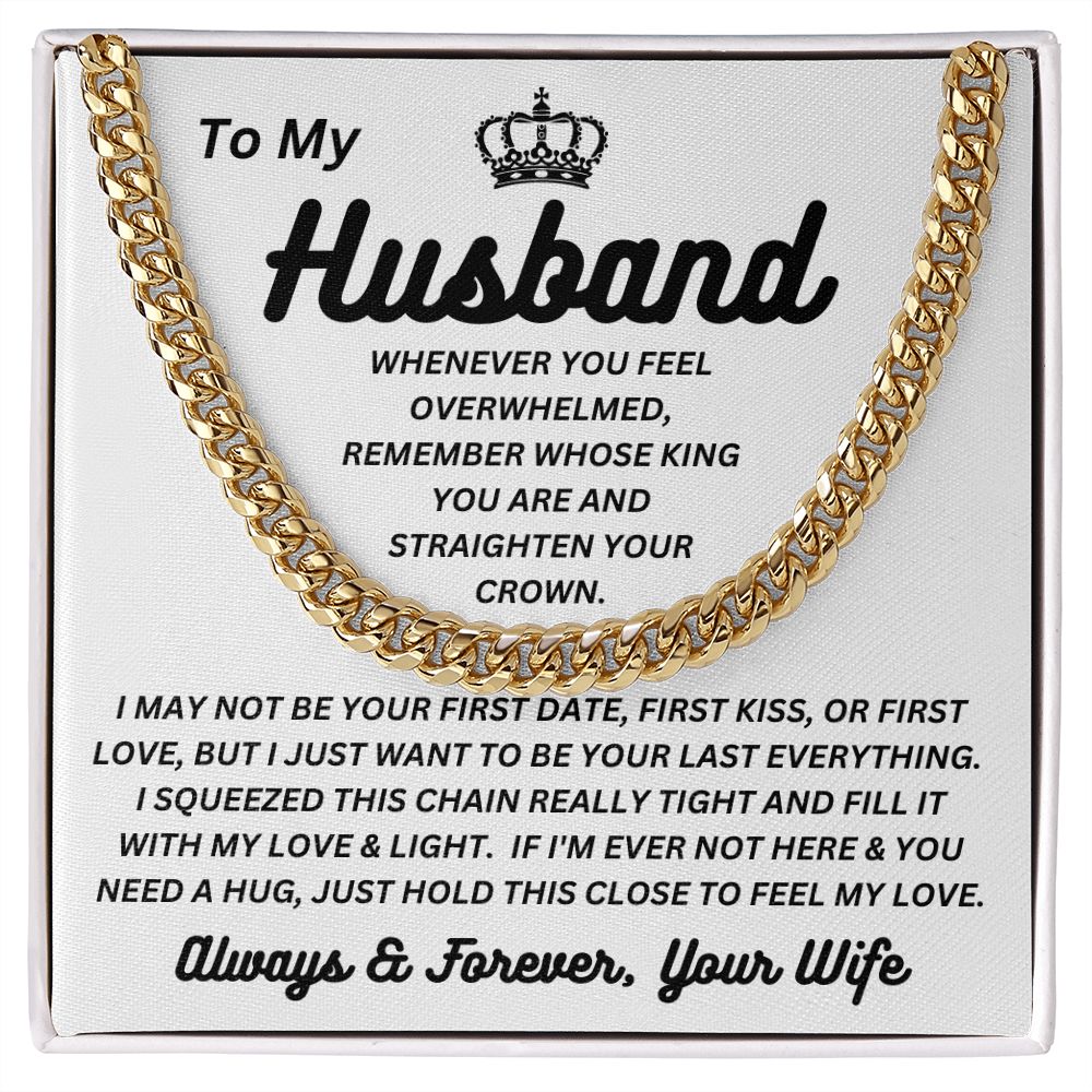 Wife - To My Husband - Feel My Love - Cuban Link Chain