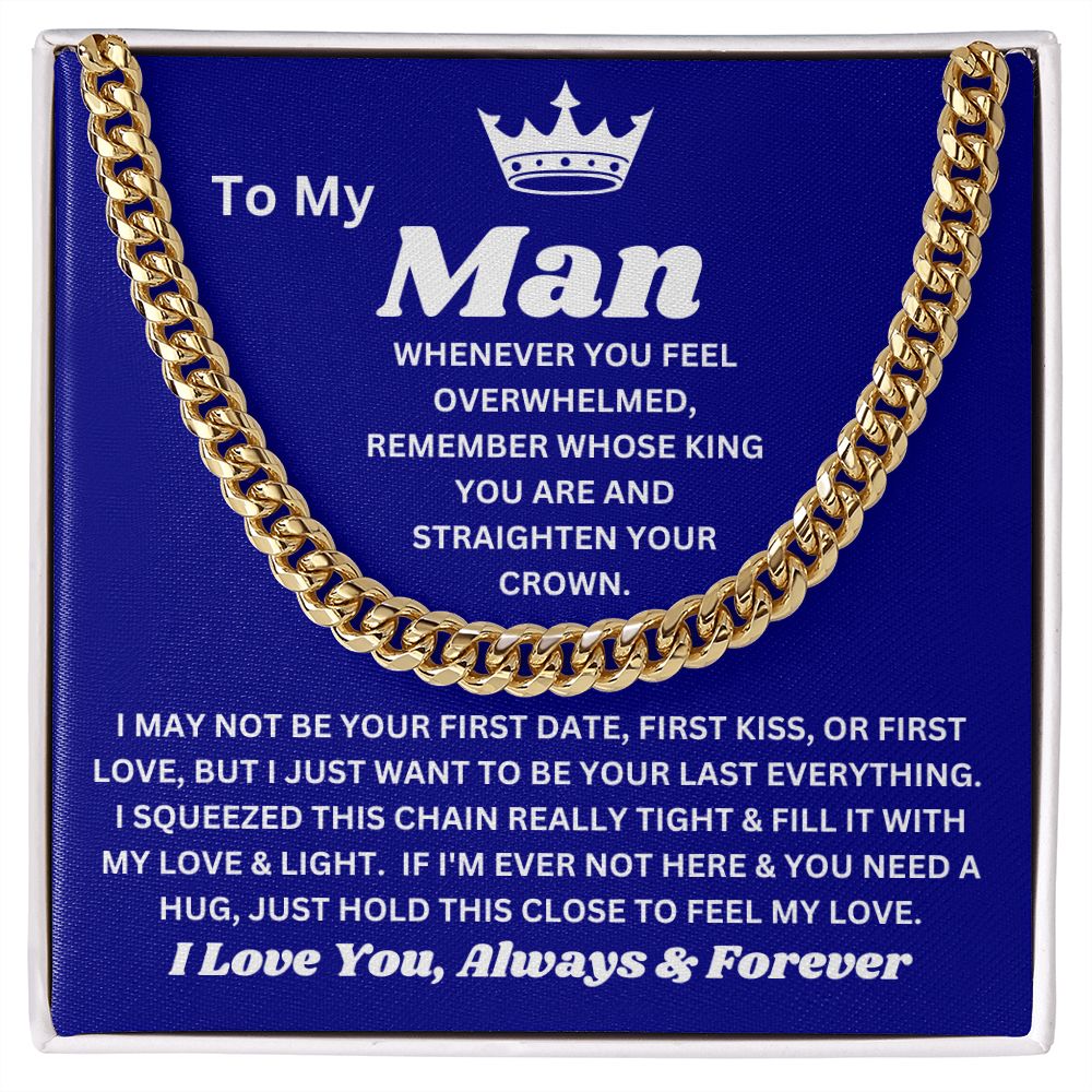 To My Man - Feel My Love - Cuban Link Chain
