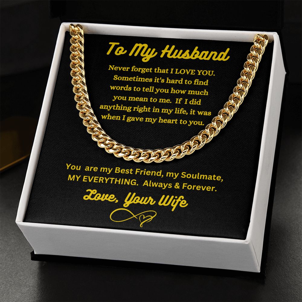 Wife - To My Husband - My Everything - Cuban Link Chain