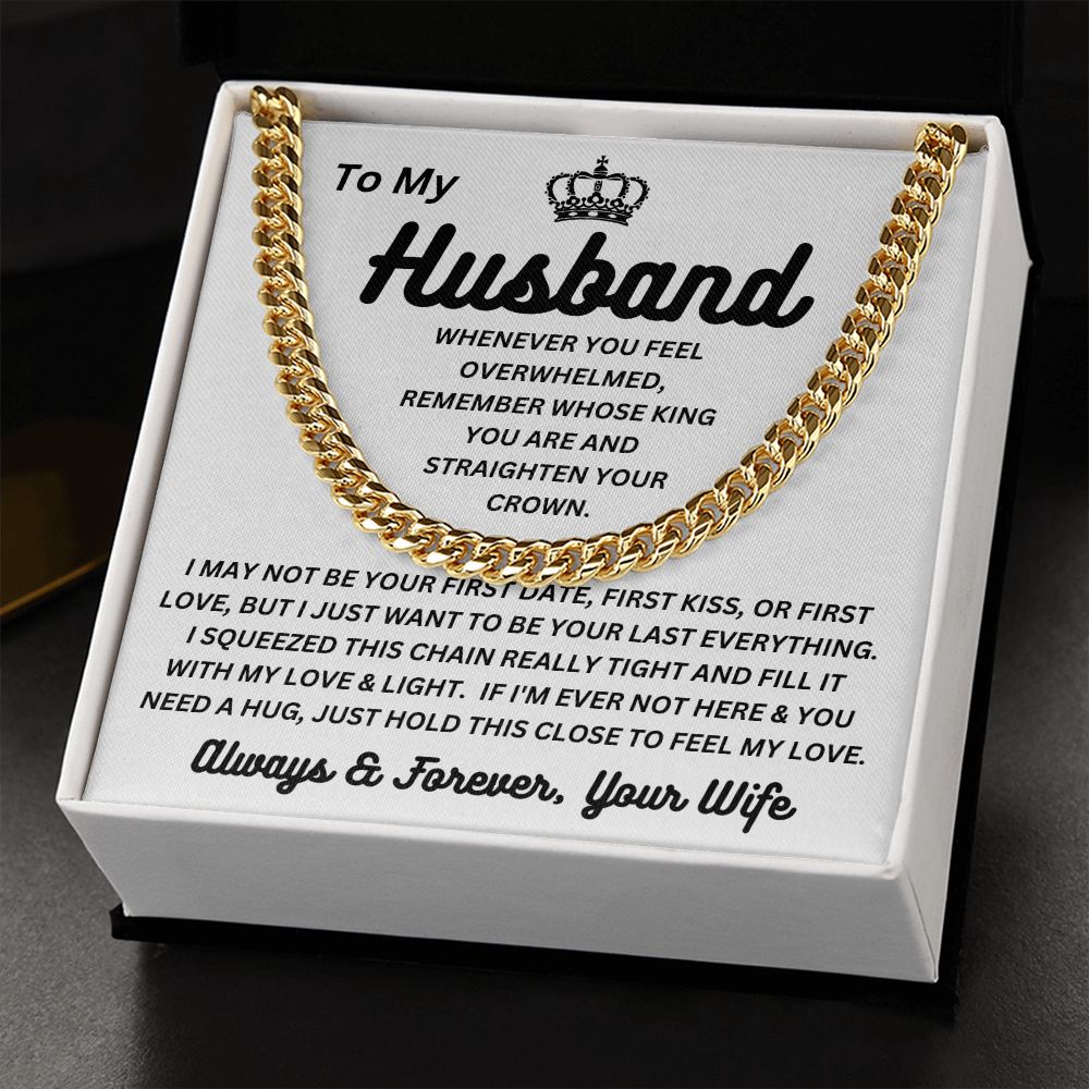 Wife - To My Husband - Feel My Love - Cuban Link Chain