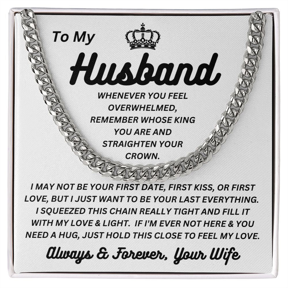 Wife - To My Husband - Feel My Love - Cuban Link Chain