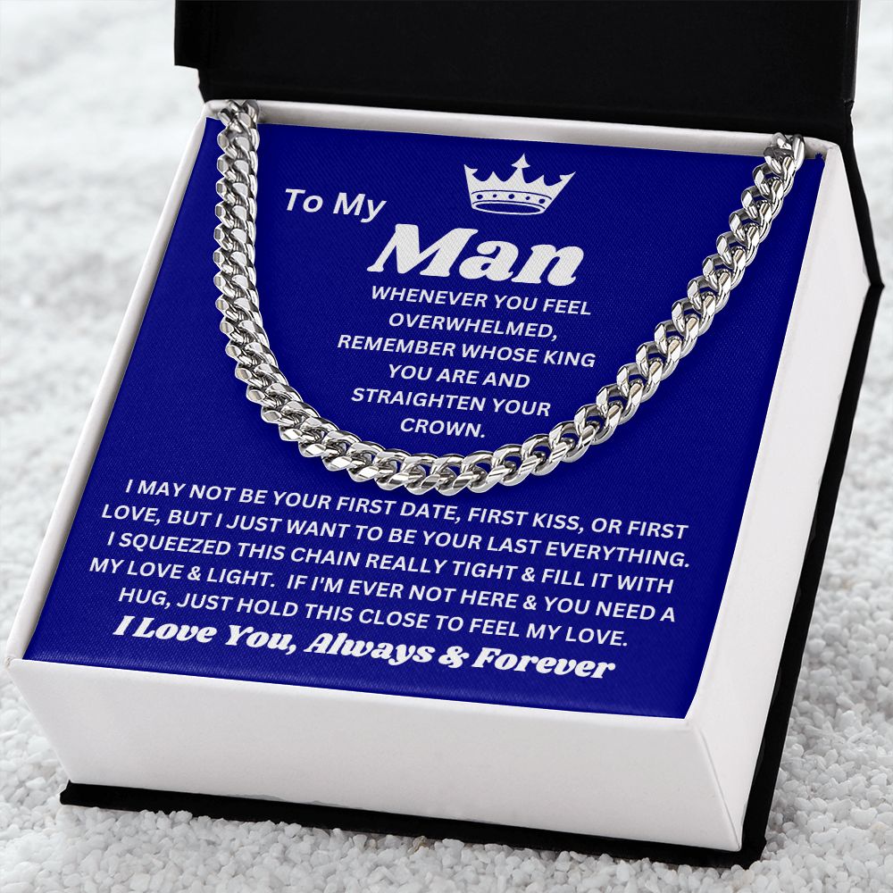 To My Man - Feel My Love - Cuban Link Chain