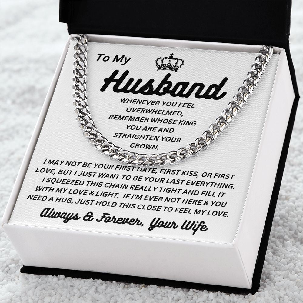 Wife - To My Husband - Feel My Love - Cuban Link Chain